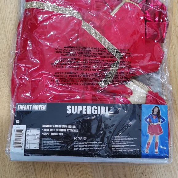 DC Super Hero Girls Supergirl Costume Medium 8-10 - Picture 5 of 6